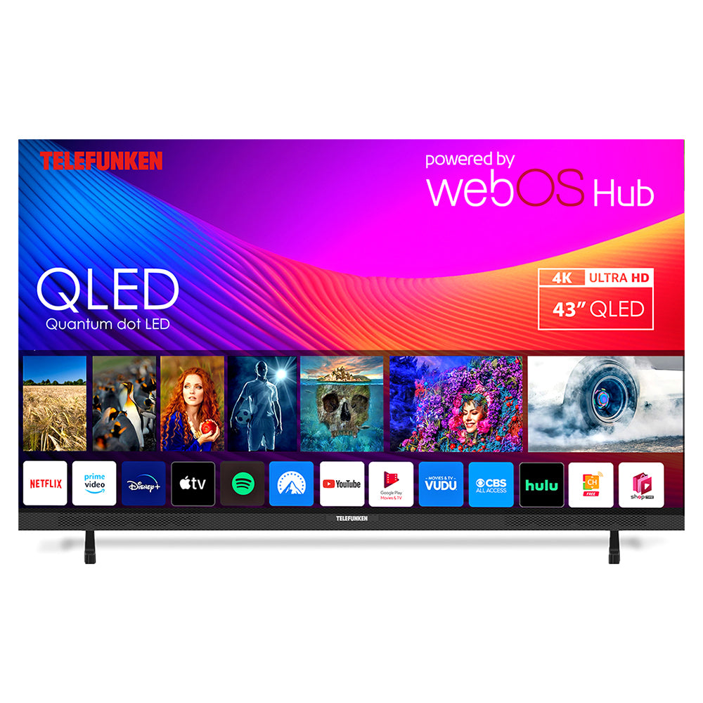 Telefunken N27 43" 4K Smart TV - Black | N27-QLED-W43 from Telefunken - DID Electrical