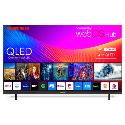 Telefunken N27 43" 4K Smart TV - Black | N27-QLED-W43 from Telefunken - DID Electrical