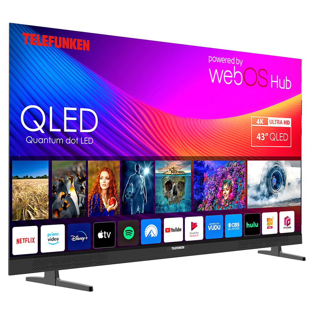Telefunken N27 43" 4K Smart TV - Black | N27-QLED-W43 from Telefunken - DID Electrical