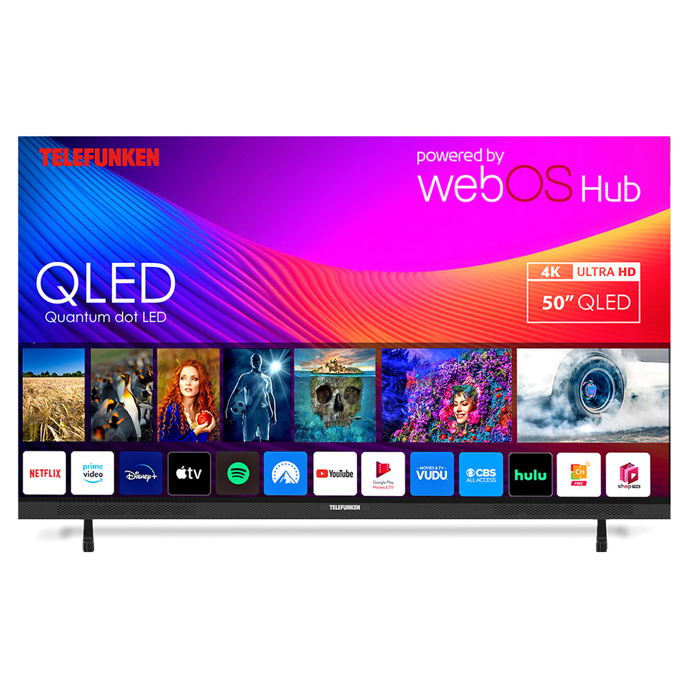 Telefunken N27 50" 4K Smart TV - Black | N27-QLED-W50 from Telefunken - DID Electrical