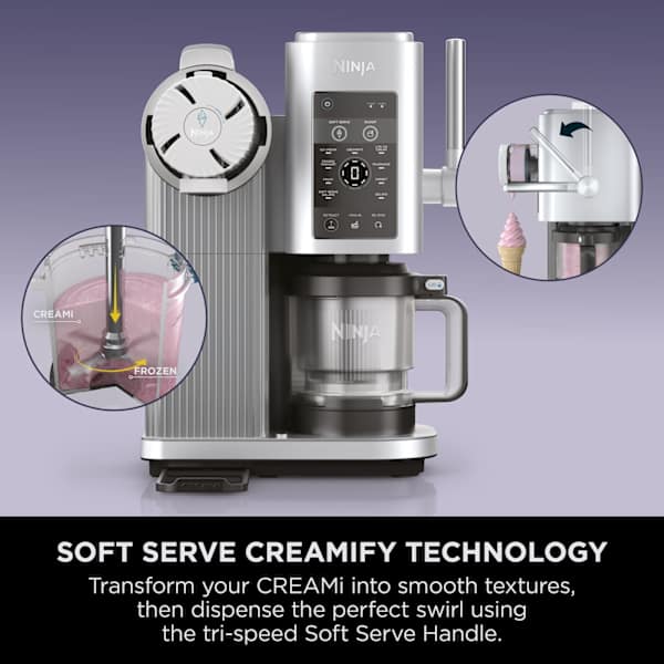 Ninja Swirl by CREAMi 13-in-1 Soft Serve &amp; Ice Cream Maker - Platinum Silver | NC701UK from Ninja - DID Electrical