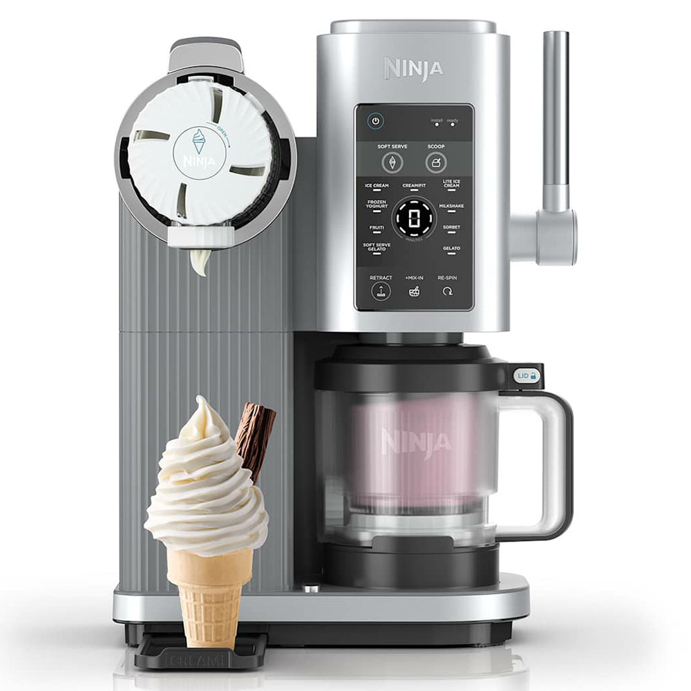 Ninja Swirl by CREAMi 13-in-1 Soft Serve & Ice Cream Maker - Platinum Silver | NC701UK from Ninja - DID Electrical