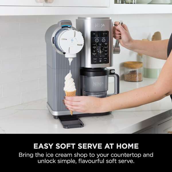 Ninja Swirl by CREAMi 13-in-1 Soft Serve &amp; Ice Cream Maker - Platinum Silver | NC701UK from Ninja - DID Electrical