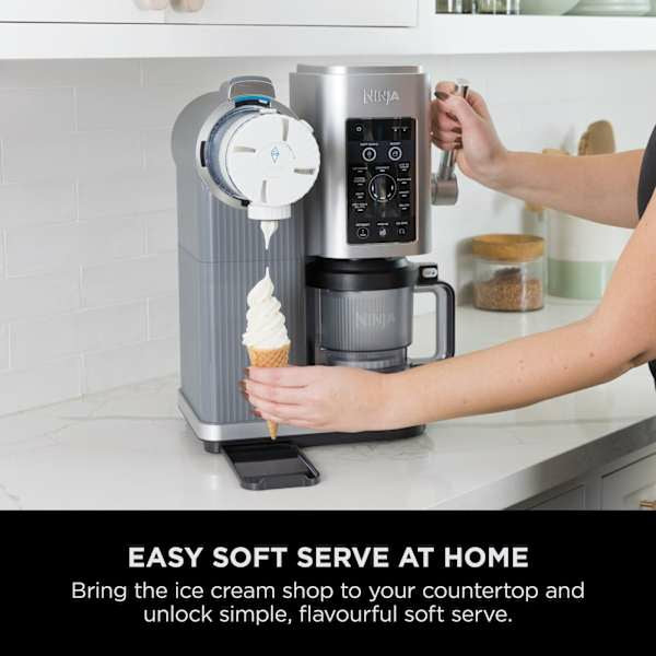 Ninja Swirl by CREAMi 13-in-1 Soft Serve & Ice Cream Maker - Platinum Silver | NC701UK from Ninja - DID Electrical