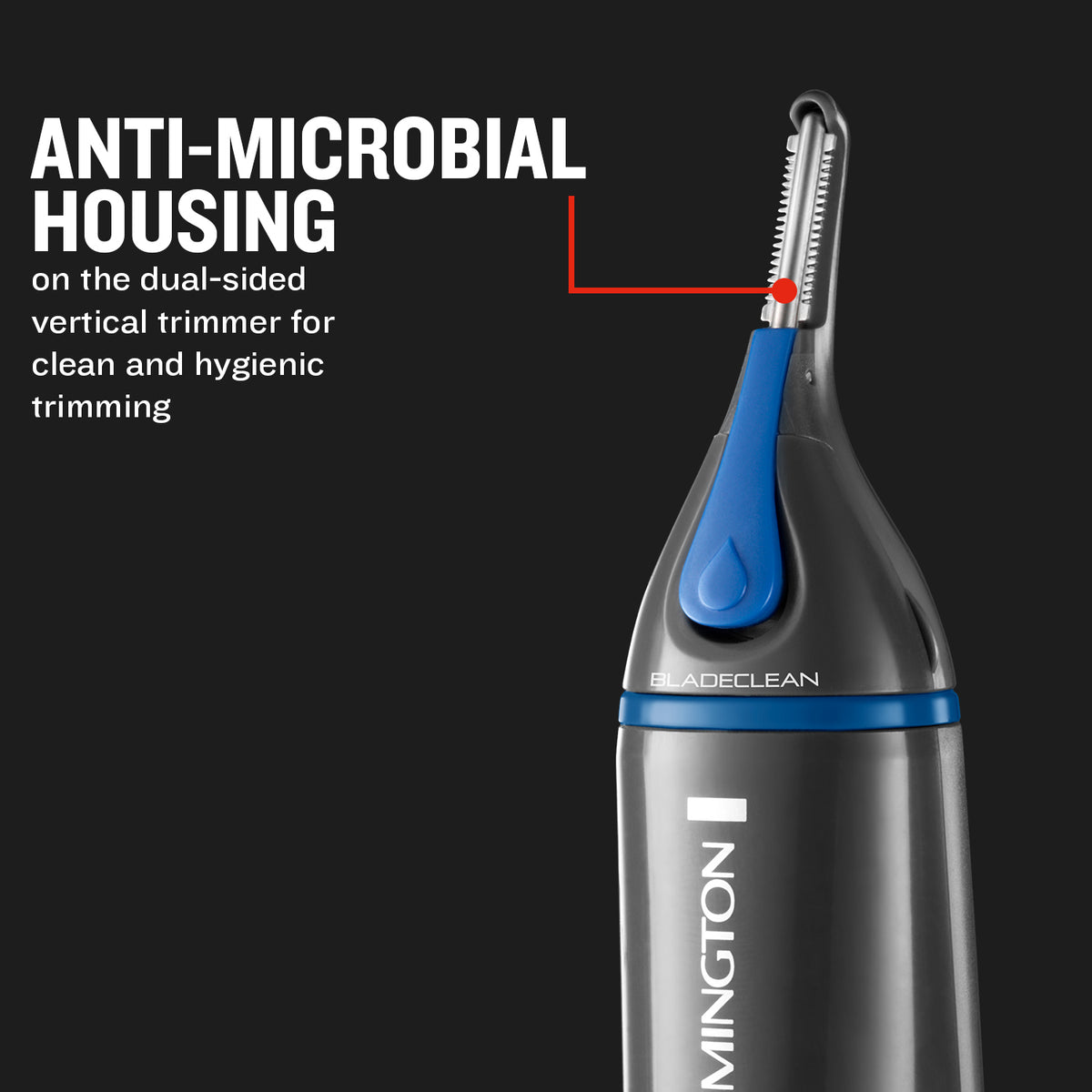 Remington Nano Series Nose and Ear Trimmer - Black & Blue | NE3850