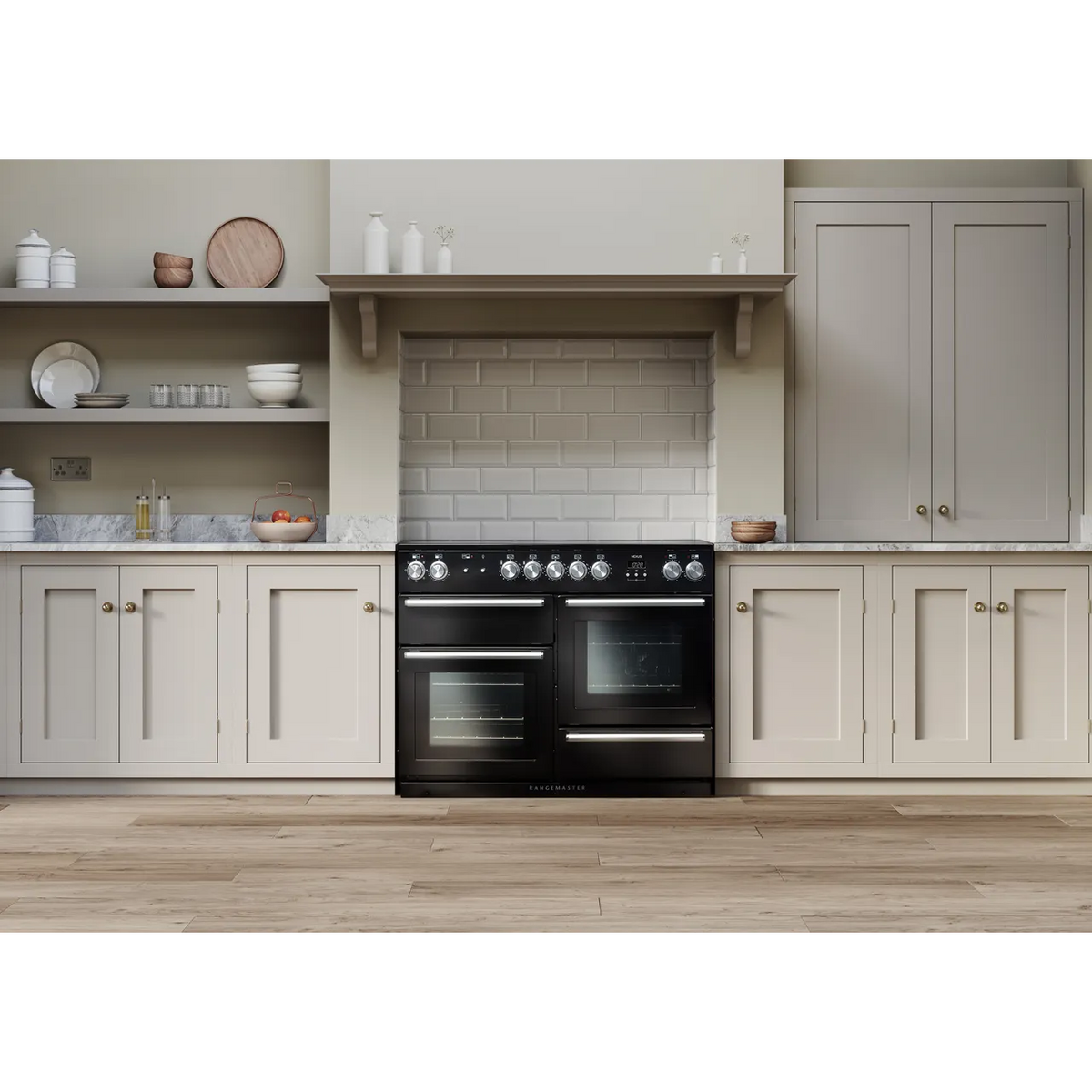 EX DISPLAY Rangemaster Nexus 110CM Electric Range Cooker - Charcoal Black | NEX110EICB/C