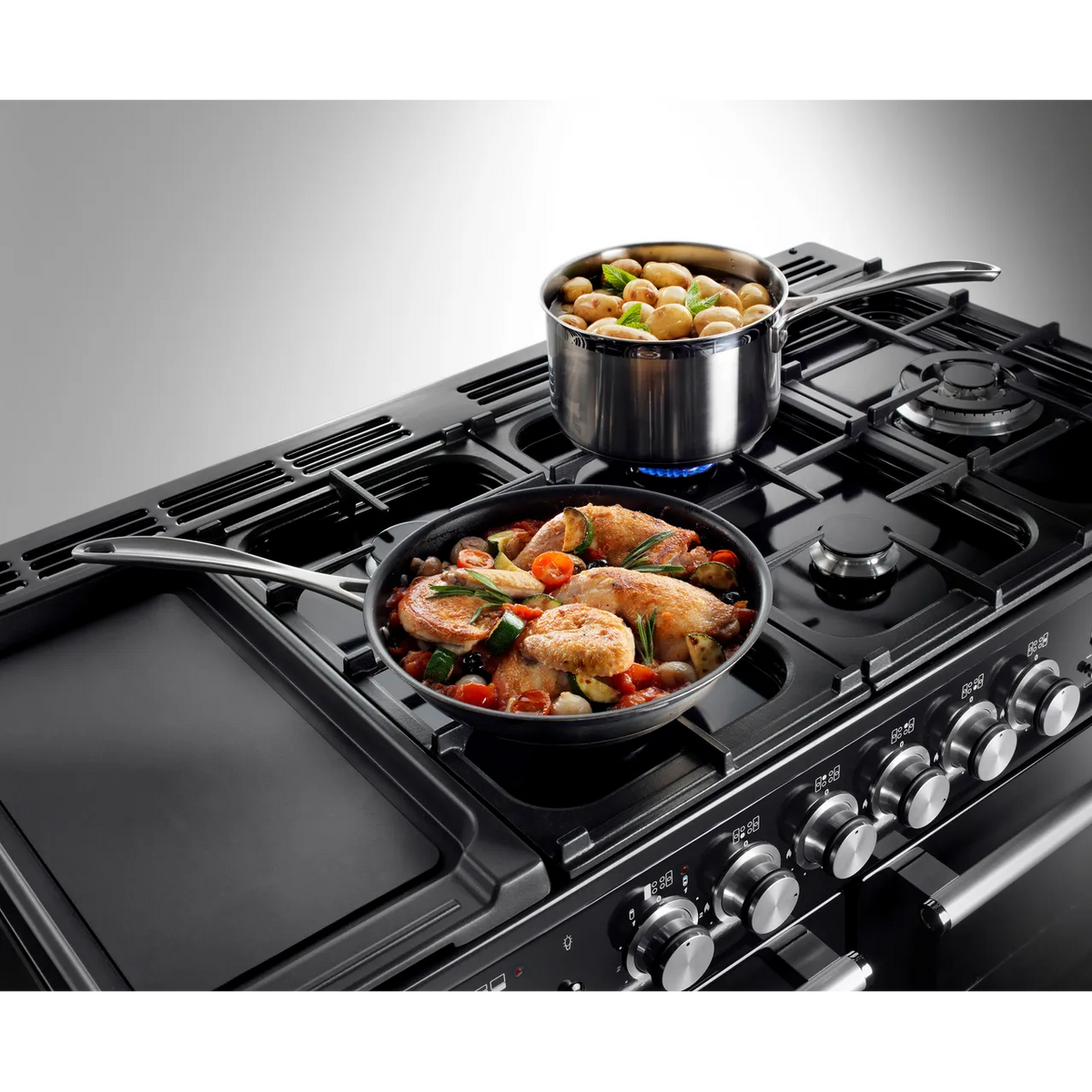 EX DISPLAY Rangemaster Nexus 110CM Electric Range Cooker - Charcoal Black | NEX110EICB/C