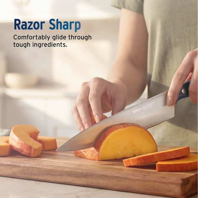 Ninja StaySharp 13-Piece Knife Block Set & Removable Sharpener - Black | NK32013EUUKBK1