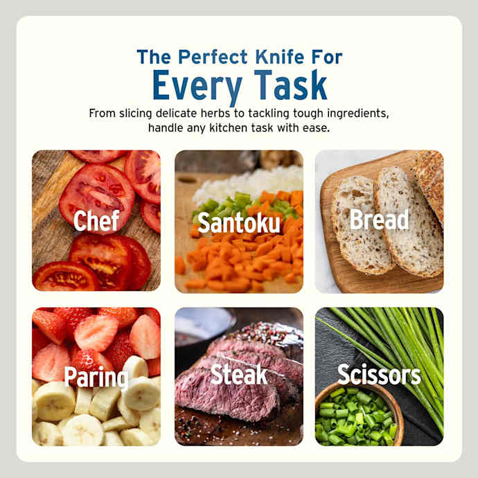 Ninja StaySharp 13-Piece Knife Block Set & Removable Sharpener - Black | NK32013EUUKBK1