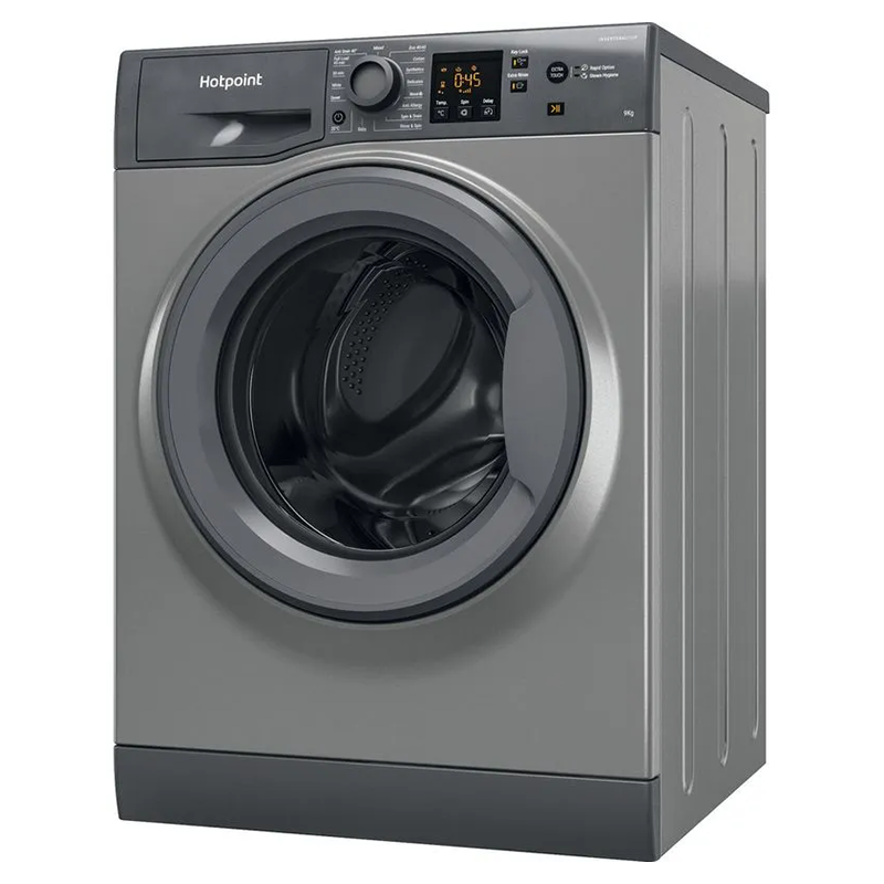 Hotpoint 9KG 1400 Spin Freestanding Front Loading Washing Machine - Graphite | NSWM945CGGUKN from Hotpoint - DID Electrical