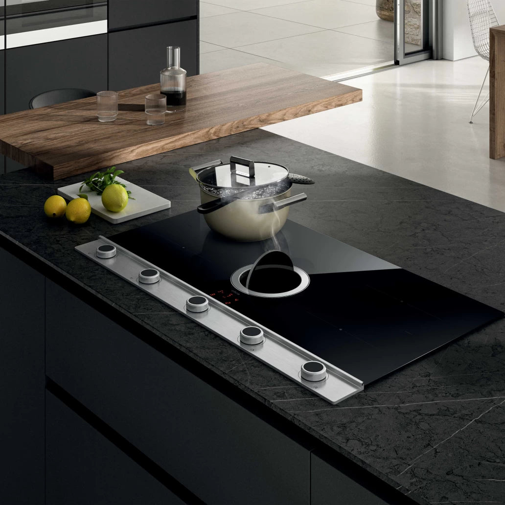 Elica NikolaTesla Unplugged 90CM 4 Zone Induction Hob - Black & Stainless Steel | NTUNPLUGOUTIX90KIT