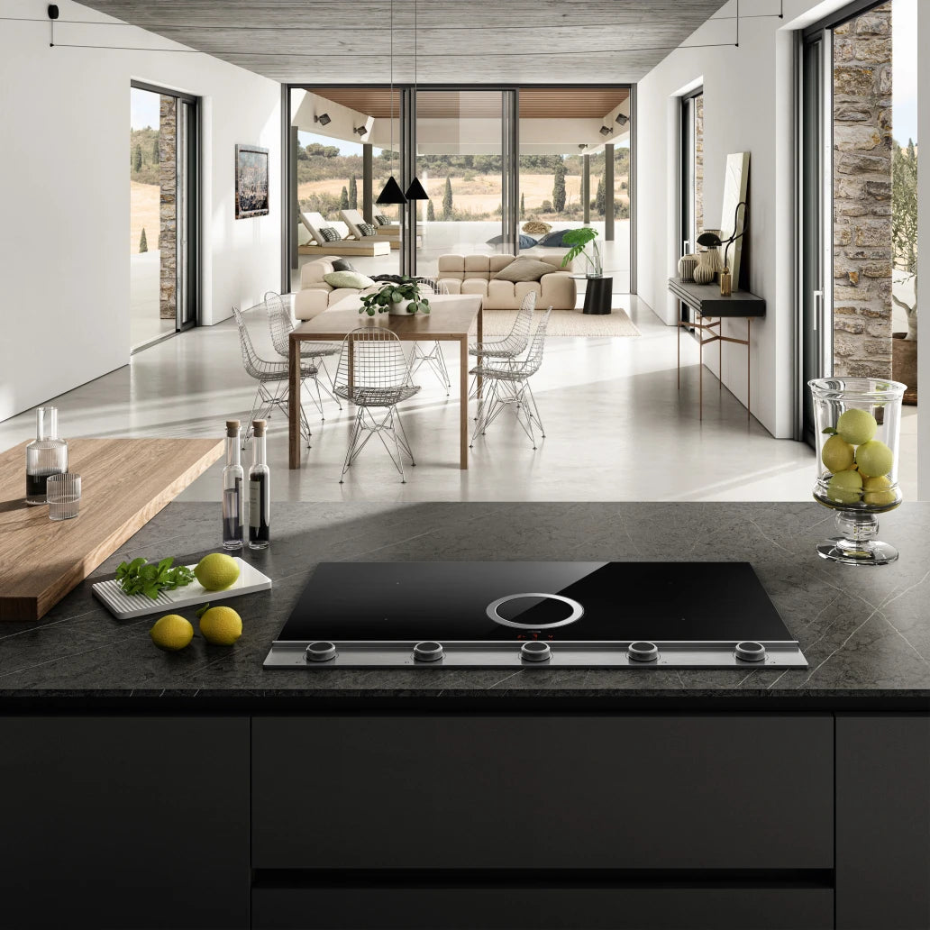 Elica NikolaTesla Unplugged 90CM 4 Zone Induction Hob - Black & Stainless Steel | NTUNPLUGOUTIX90KIT