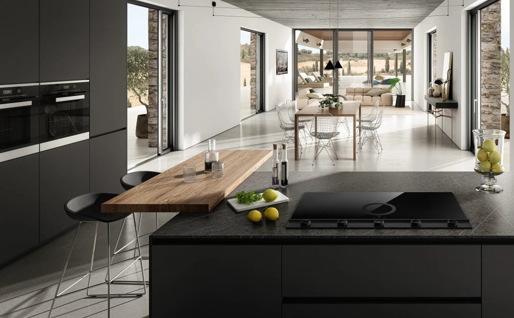 Elica NikolaTesla Unplugged 90CM 4 Zone Induction Hob - Black & Stainless Steel | NTUNPLUGOUTIX90KIT