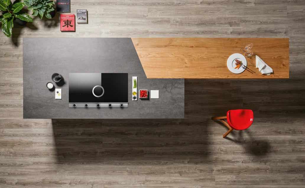 Elica NikolaTesla Unplugged 90CM 4 Zone Induction Hob - Black & Stainless Steel | NTUNPLUGOUTIX90KIT