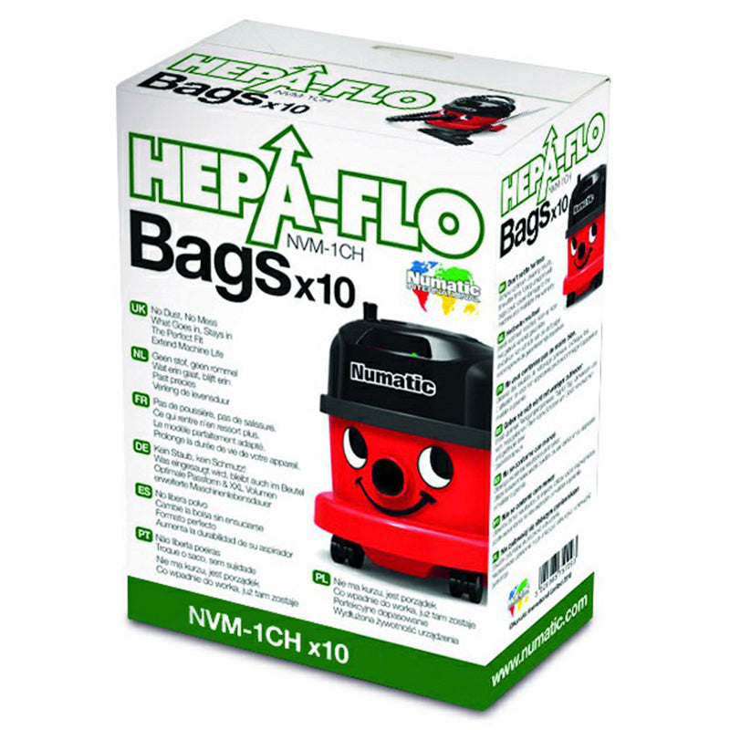 Numatic Hepa-Flo Filter Vacuum Bags - 10 Pack | NUM604015 from Henry - DID Electrical