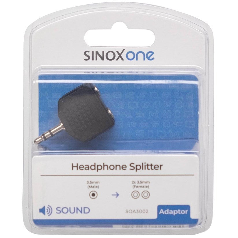 Sinox One Stereo Mini Jack Splitter - Black | OA3002 from Sinox - DID Electrical