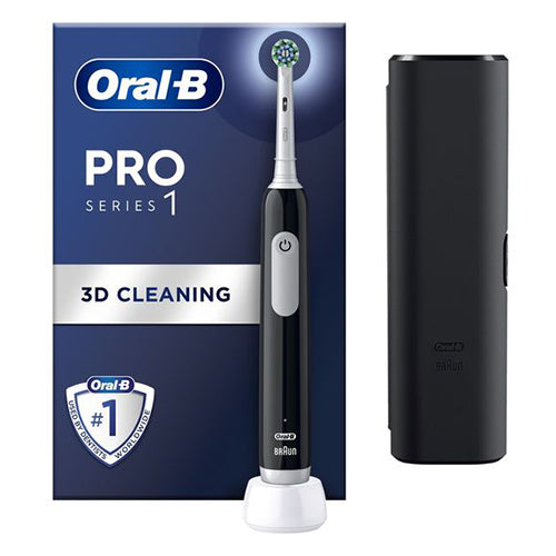 Oral-B Pro Series 1 Electric Toothbrush with Travel Case - Black Onyx | OB8001090914057 from Oral-B - DID Electrical