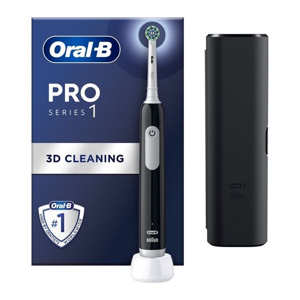 Oral-B Pro Series 1 Electric Toothbrush with Travel Case - Black Onyx | OB8001090914057 from Oral-B - DID Electrical