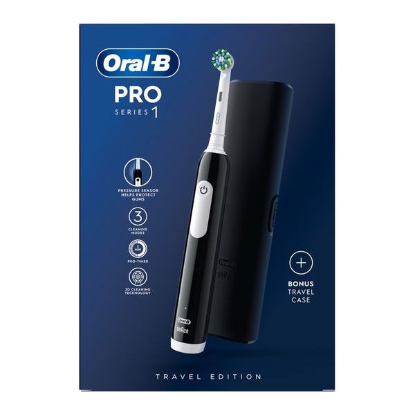 Oral-B Pro Series 1 Electric Toothbrush with Travel Case - Black Onyx | OB8001090914057 from Oral-B - DID Electrical