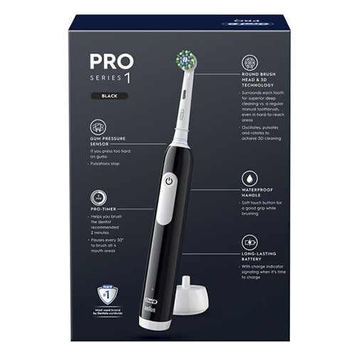 Oral-B Pro Series 1 Electric Toothbrush with Travel Case - Black Onyx | OB8001090914057 from Oral-B - DID Electrical
