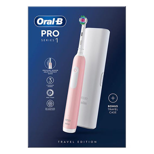 Oral-B Pro Series 1 Electric Toothbrush with Travel Case - Pink | OB8001090914095 from Oral-B - DID Electrical