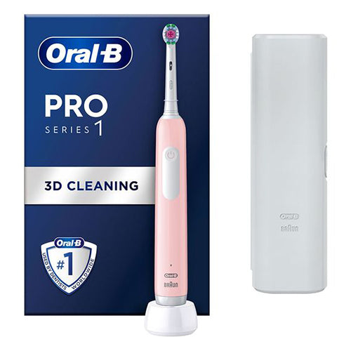 Oral-B Pro Series 1 Electric Toothbrush with Travel Case - Pink | OB8001090914095 from Oral-B - DID Electrical