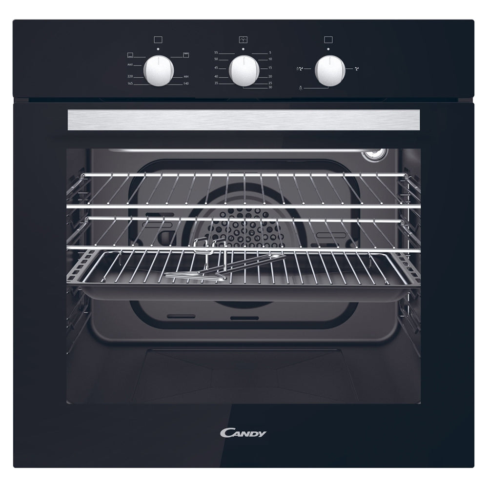 Candy 52L Built-In Multifunction Natural/LPG Gas Single Oven - Black | OCGF12B from Candy - DID Electrical