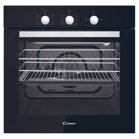 Candy 52L Built-In Multifunction Natural/LPG Gas Single Oven - Black | OCGF12B