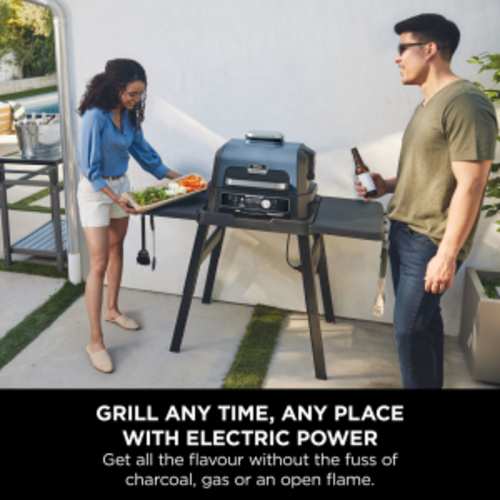 Ninja Woodfire Pro Connect XL Outdoor Electric BBQ Grill & Smoker - Black & Blue | OG901UK from Ninja - DID Electrical