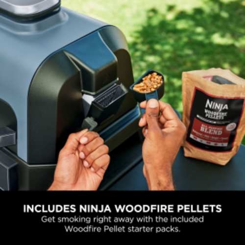 Ninja Woodfire Pro Connect XL Outdoor Electric BBQ Grill &amp; Smoker - Black &amp; Blue | OG901UK from Ninja - DID Electrical