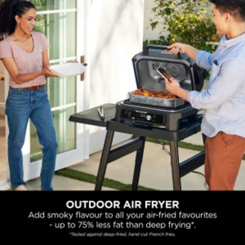Ninja Woodfire Pro Connect XL Outdoor Electric BBQ Grill & Smoker - Black & Blue | OG901UK from Ninja - DID Electrical