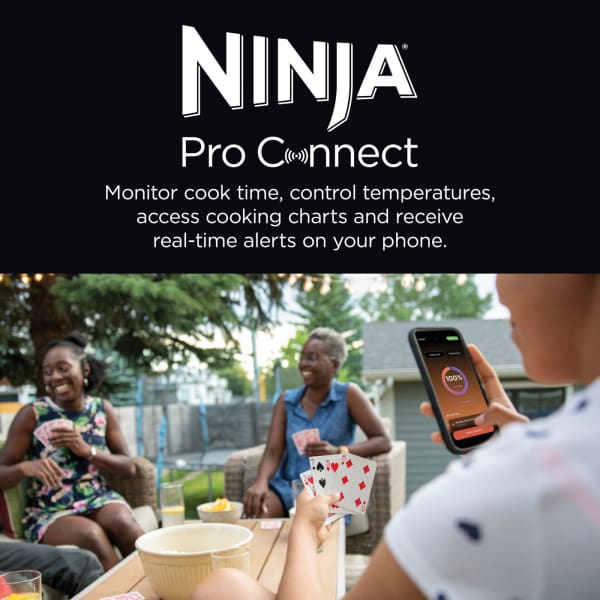 Ninja Woodfire Pro Connect XL Outdoor Electric BBQ Grill & Smoker - Black & Blue | OG901UK from Ninja - DID Electrical