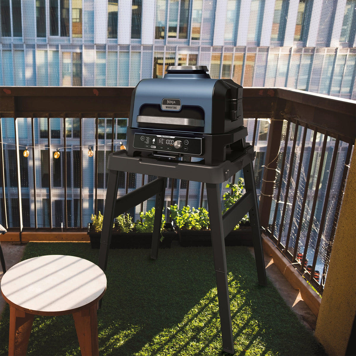 Ninja Woodfire Pro Connect XL Outdoor Electric BBQ Grill & Smoker - Black & Blue | OG901UK from Ninja - DID Electrical