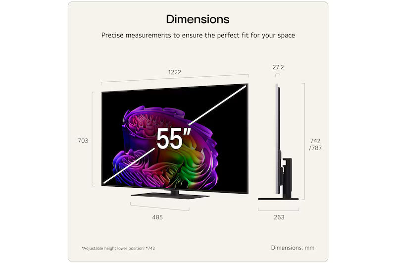 LG G6 55" 4K Smart TV with Stand - Black | OLED55G66LS.AEI