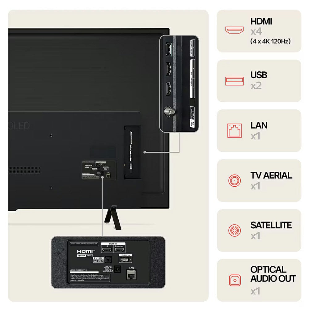 LG B4 65" 4K Smart TV - Black | OLED65B46LA.AEK from LG - DID Electrical