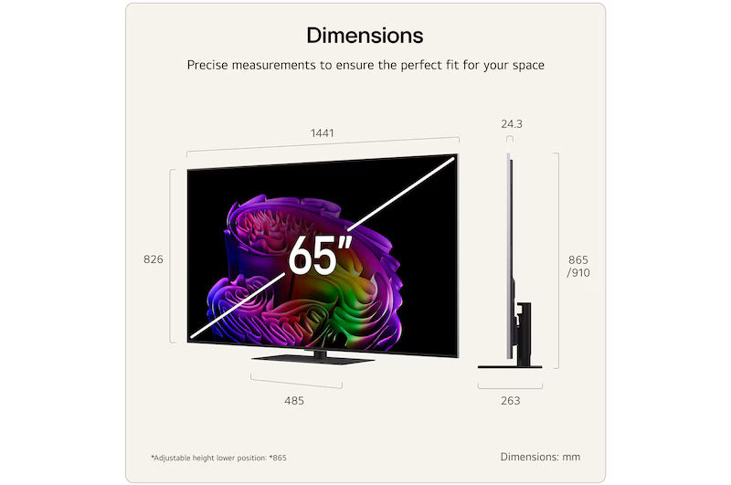 LG G6 65" 4K Smart TV With Stand - Black | OLED65G66LS.AEI