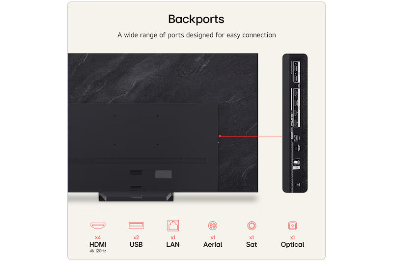 LG C6 77" 4K Smart TV - Black | OLED77C64LA.AEI
