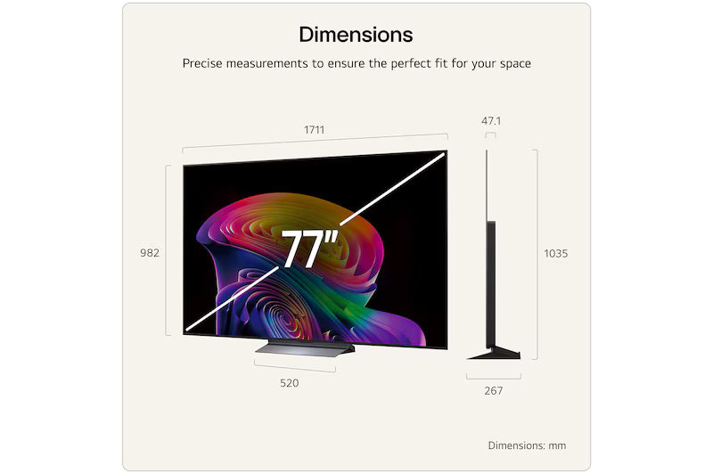 LG C6 77" 4K Smart TV - Black | OLED77C64LA.AEI