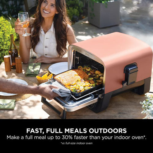 Ninja Woodfire Electric Outdoor Oven - Terracotta | OO101UK from Ninja - DID Electrical