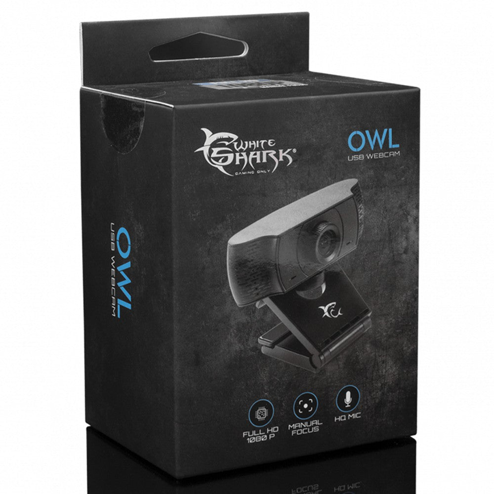 White Shark FHD PC Webcam - Black | OWLCAM from White Shark - DID Electrical
