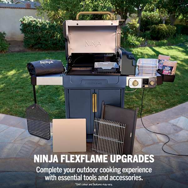 Ninja FlexFlame Gas 5-in-1 Outdoor BBQ - Blue & Gold | PG301UKBL from Ninja - DID Electrical