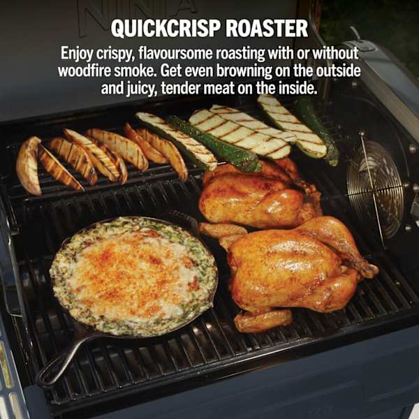 Ninja FlexFlame Gas 5-in-1 Outdoor BBQ - Blue & Gold | PG301UKBL from Ninja - DID Electrical