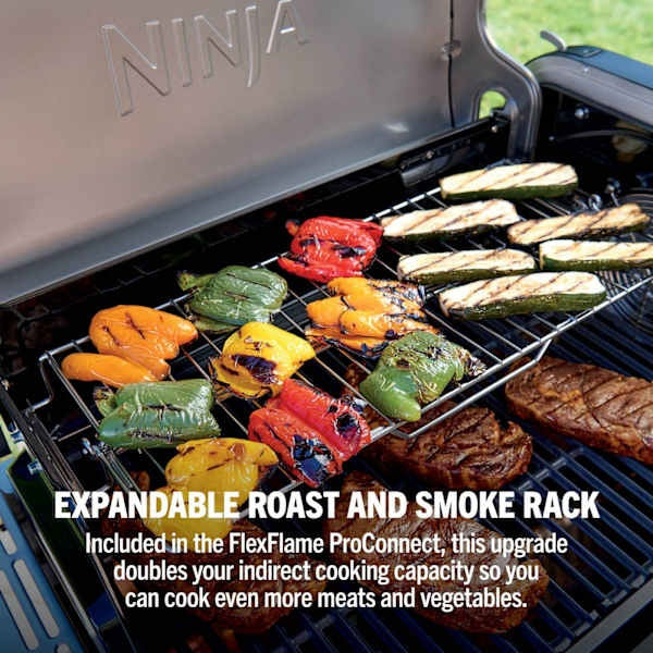 Ninja FlexFlame ProConnect 5-in-1 Gas Outdoor BBQ - Black & Stainless Steel | PG305UK from Ninja - DID Electrical