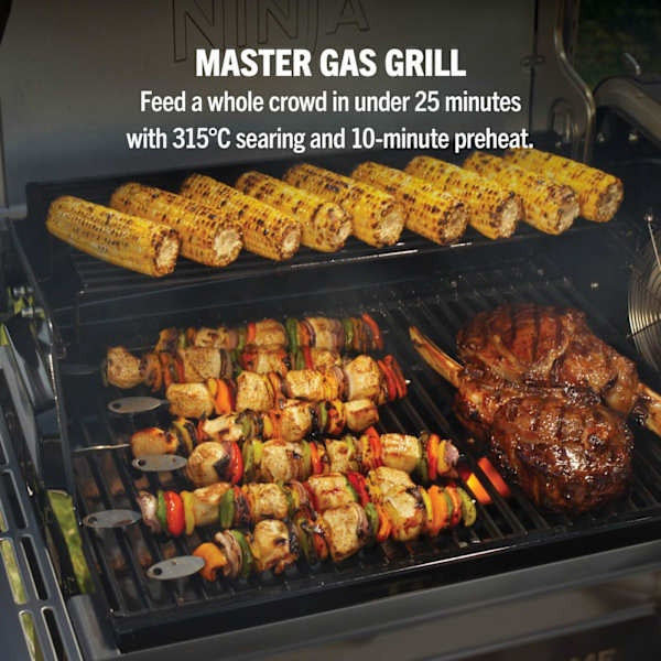 Ninja FlexFlame ProConnect 5-in-1 Gas Outdoor BBQ - Black & Stainless Steel | PG305UK from Ninja - DID Electrical
