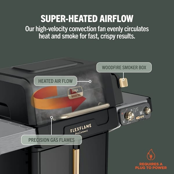 Ninja FlexFlame ProConnect 5-in-1 Gas Outdoor BBQ - Black & Stainless Steel | PG305UK from Ninja - DID Electrical