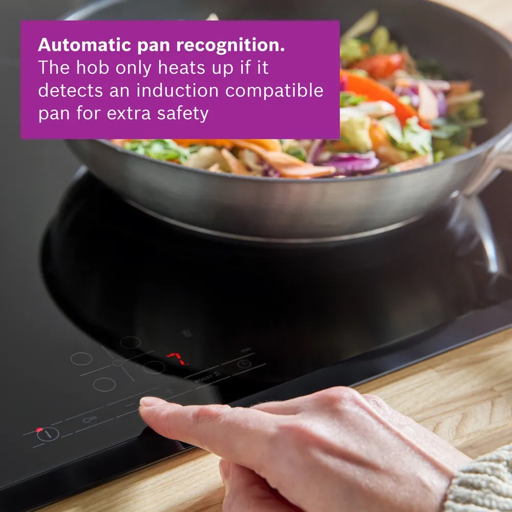 Bosch Series 4 60CM 4 Zone Induction Hob - Black | PIE631BB5E from Bosch - DID Electrical