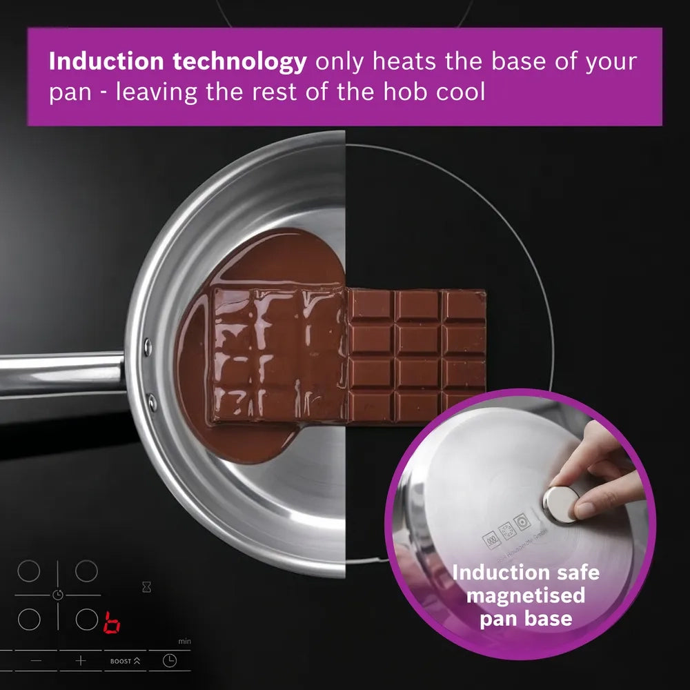 Bosch Series 4 60CM 4 Zone Induction Hob - Black | PIE631BB5E from Bosch - DID Electrical