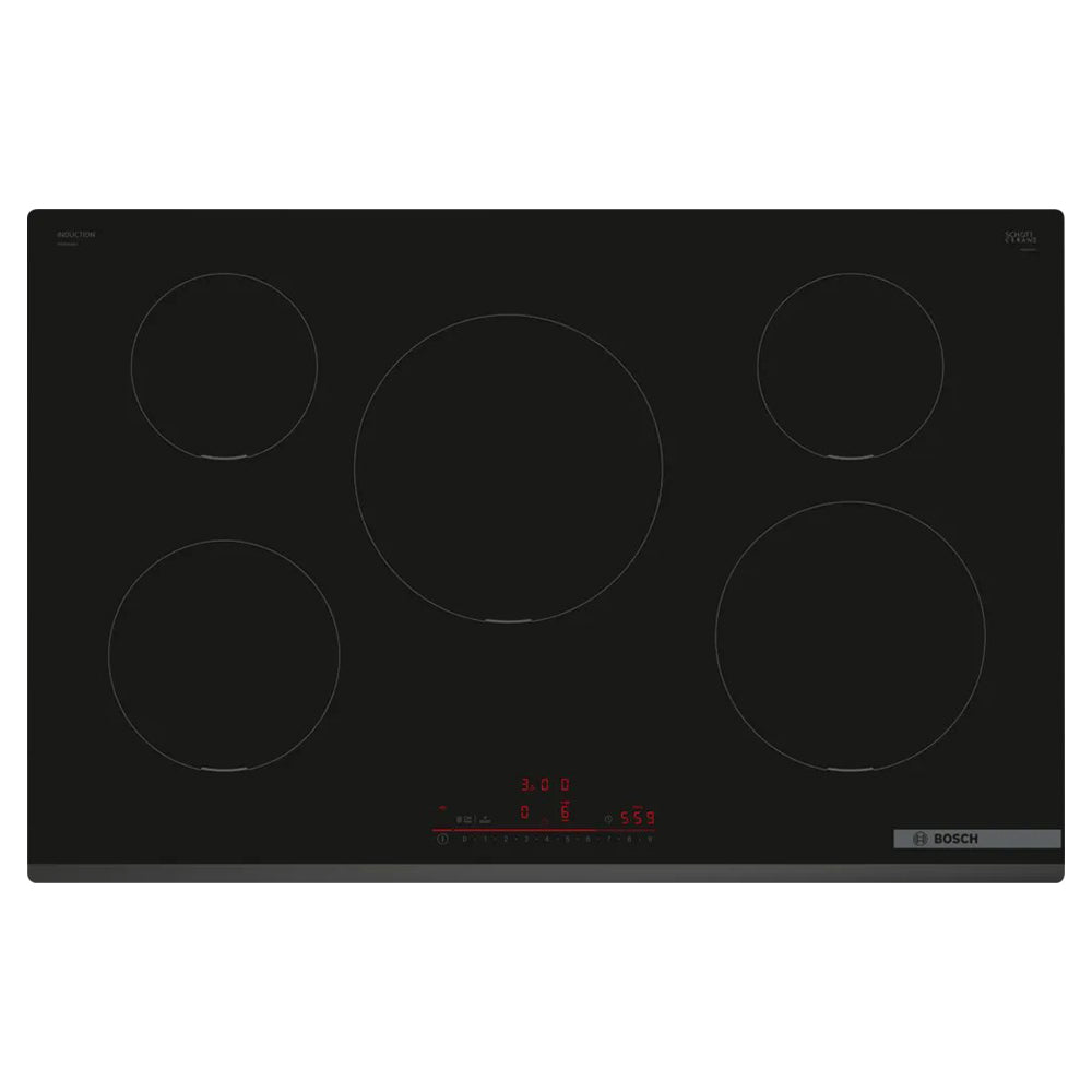 Bosch Series 6 80CM 5 Cooking Zones Induction Hob - Black | PIV831HB1E from Bosch - DID Electrical