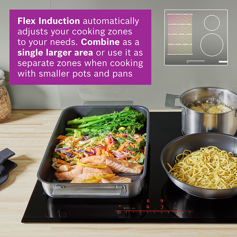 Bosch Series 4 60CM 4 Zone Induction Hob - Black | PIE631BB5E from Bosch - DID Electrical