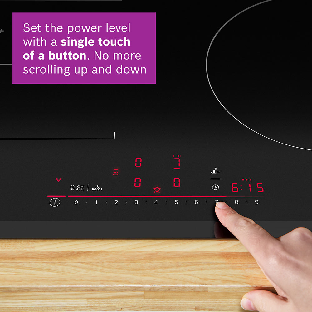 Bosch Series 4 60CM 4 Zone Induction Hob - Black | PIE631BB5E from Bosch - DID Electrical